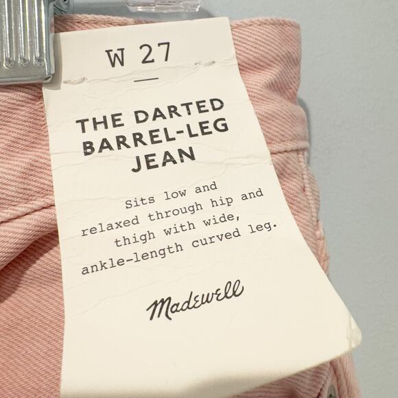 Madewell Women's The Darted Barrel-Leg Jeans Subtle Blossom Size 27 NWT - Picture 11 of 16